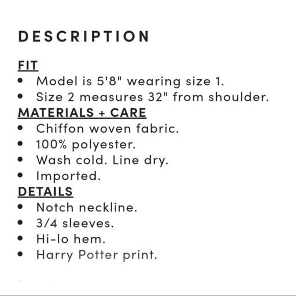 TORRID HARRY POTTER Dealthy Hallows Lexi Chiffon Babydoll! NWT! - Picture 4 of 5
